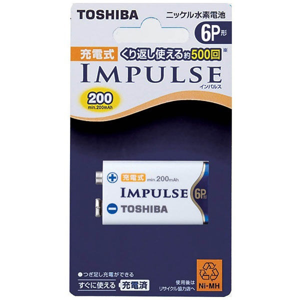 東芝 9V形充電池 高容量タイプ  IMPULSE 17-4064 1個（直送品）