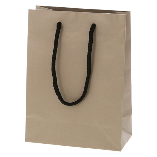 ＨＥＩＫＯ 手提げ紙袋　ブライトバッグ Ｔー３ ウォームグレー（マットタイプ） 006143149 1セット(10枚入×5袋 合計50枚)（直送品）