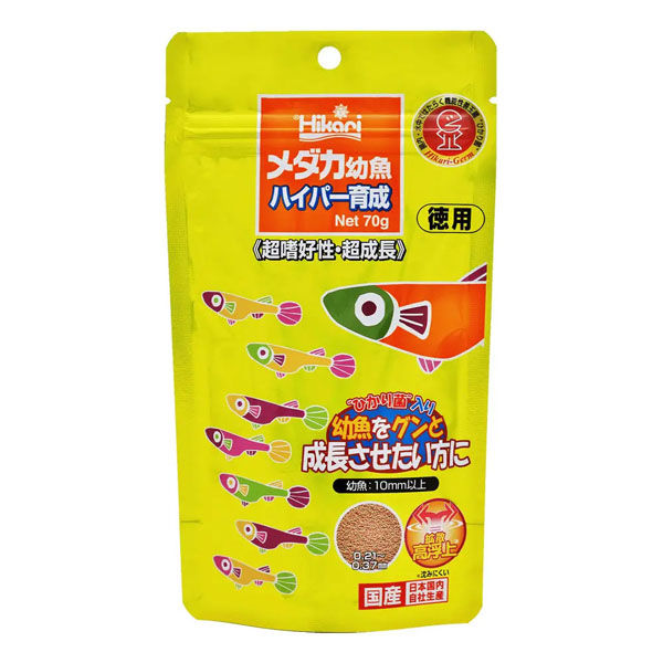 キョーリン ひかり メダカ幼魚 ハイパー育成 70g 269197 1個