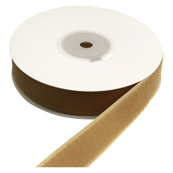 日本紐釦 ベルクロ面ファスナー 縫い付けタイプ 巾25mm 徳用5m巻 B(ループ) 224オーカー（直送品）