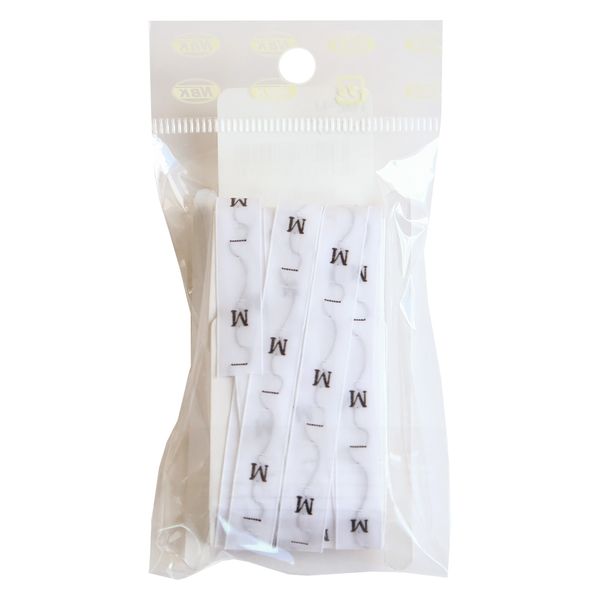 日本紐釦貿易(Nippon Chuko) 日本紐釦貿易 サイズタグ M 9mm巾 ホワイト TME-M　5袋セット（直送品）