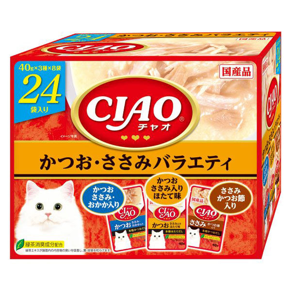 いなば 焼ささみ 成猫用バラエティ 24本×5袋 - ペット用品