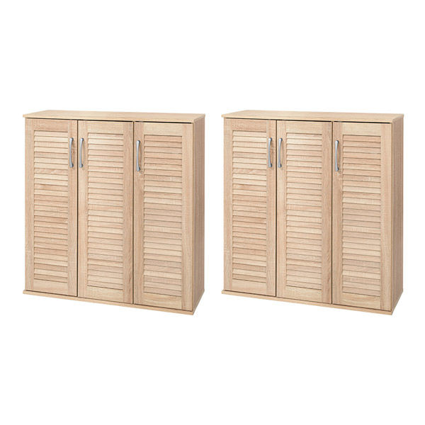 ＠＜税送料2690円込＞WOOD 31.5　５枚まで同送2枚目から激安 転売OK 軒先渡し】萩原 ルーバーシューズラック 幅890×奥行370×高さ