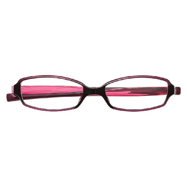 ハグ・オザワ 変なメガネ　老眼鏡　スクエア型　パーブル／ピンク　+2.5 HM-1001/COL5/52/+2.5 1パック（直送品）