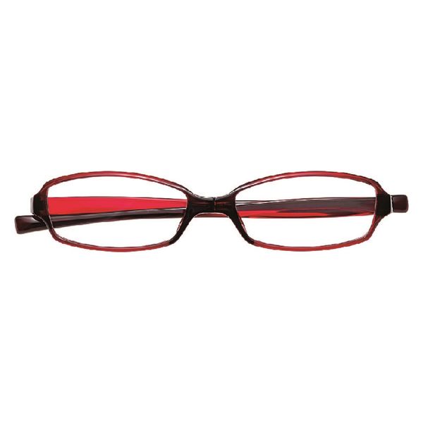 ハグ・オザワ 変なメガネ　老眼鏡　スクエア型　レッド　+3.0 HM-1001/COL4/52/+3.0 1パック（直送品）