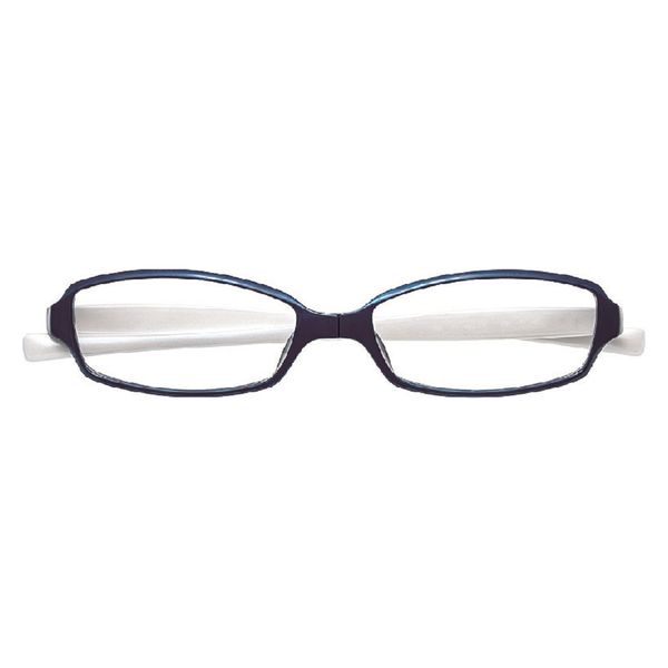 ハグ・オザワ 変なメガネ　老眼鏡　スクエア型　ブルー／ホワイト　+1.0 HM-1001/COL3/52/+1.0 1パック（直送品）