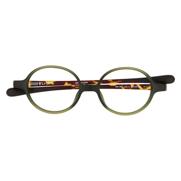 ハグ・オザワ 変なメガネ　老眼鏡　ラウンド型　カーキマット／ブラウンデミマット　+1.5 HM-1002/COL3/45/+1.5 1パック（直送品）
