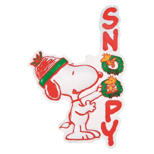 東京ローソク製造 スヌーピー ウォールデコ リースを飾ろう クリスマス 009567 2個（直送品）