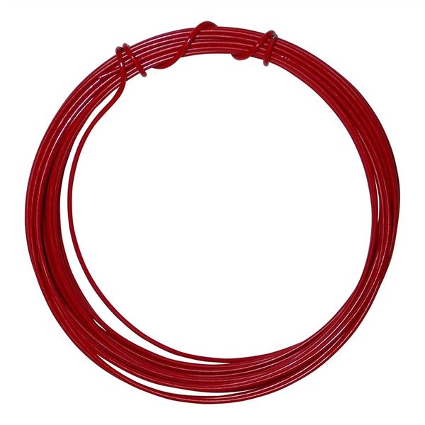和気産業 カラーワイヤー 赤 #16×6m HW-088 1セット(2巻)（直送品）