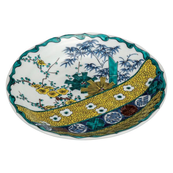 九谷焼盛り皿九谷正峰