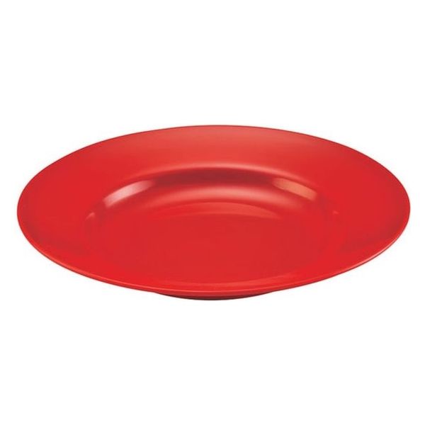 エンテック シンプル食器赤 No.50R ラーメンどんぶり受皿(スープ皿 9吋) 320092 1個（直送品）
