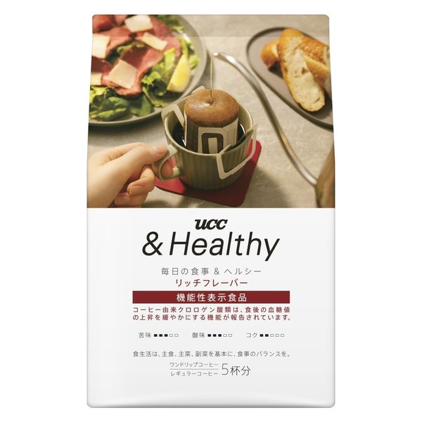 【ドリップコーヒー】【機能性表示食品】UCC &Healthy（アンドヘルシー） リッチフレーバー 1個（5袋入）