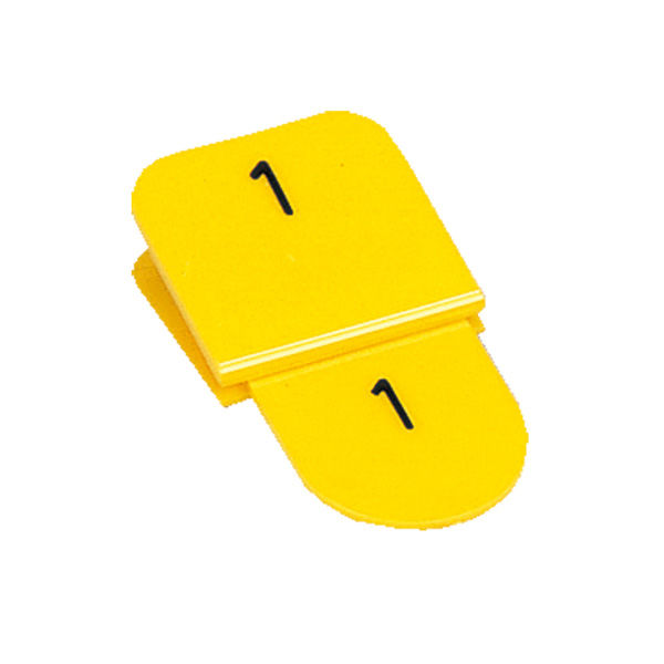 角型親子番号札．１ー５０．黄 CT-3-1-Y 1組 共栄プラスチック（直送品）