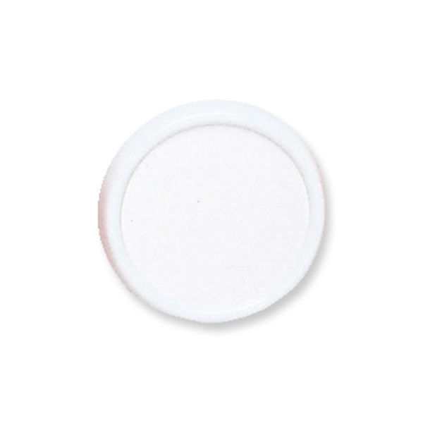 プラスチック丸型名札　ホワイト MA-3-W 20個 共栄プラスチック（直送品）