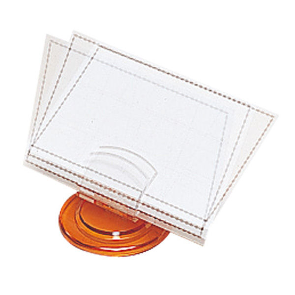 プラスチック万能カード立　橙透明 UC-5-CO 60個 共栄プラスチック（直送品）