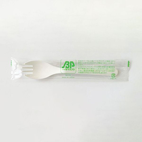 アサヒ徳島 カトラリー　テイクアウト用 BP Fitフォークスプーン 単袋入【weeco】　4000枚(100枚×40) 00682822（直送品）