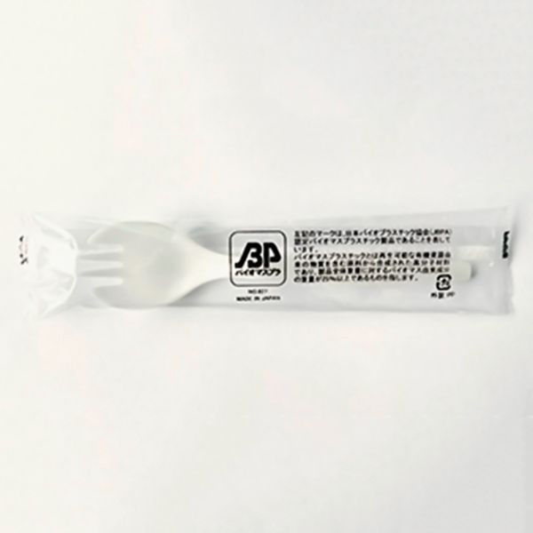 アサヒ徳島 バイオマス フォークスプーン 140 単袋【weeco】　3000枚(100枚×30) 00682823（直送品）