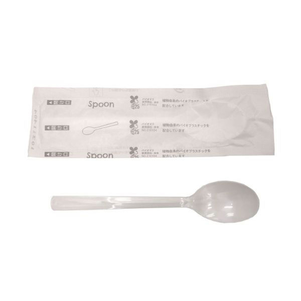 やなぎプロダクツ 紙完封 バイオプラ25 スプーン 100本入【weeco】 30点 Y-332 1セット(30点入)（直送品）