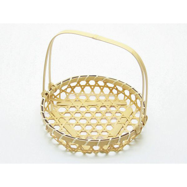 神堂 竹かご 百合竹手付 白(中) 200枚(10枚×20) 14508 1セット(200枚(10枚×20)入)（直送品）