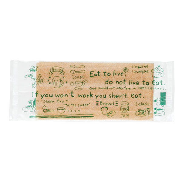 九州紙工 おしぼり 未晒おしぼり 透明無地【weeco】　2000枚(100枚×20) WM-50（直送品）