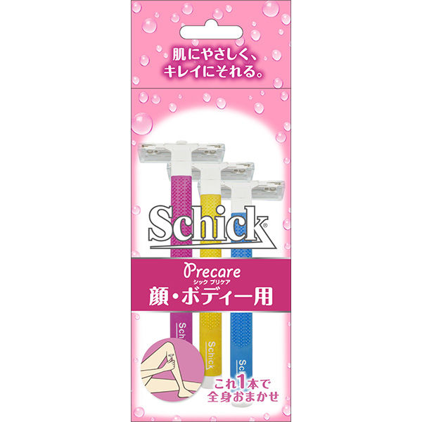 Tディスポ 3本入 ボディ・顔用 男女用　カミソリ　剃刀　シック　Schick