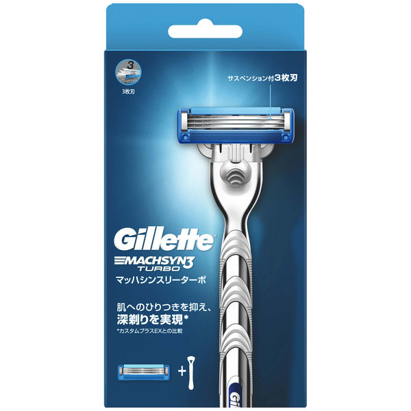 ジレット（Gillette）髭剃り マッハシンスリーターボ 高性能3枚刃 本体 