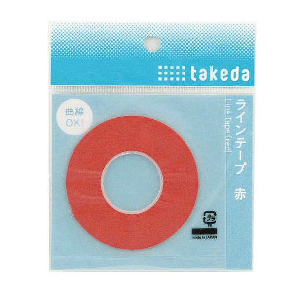 TTC ラインテープ 1.0mm 赤 25-1550 1セット（2個）