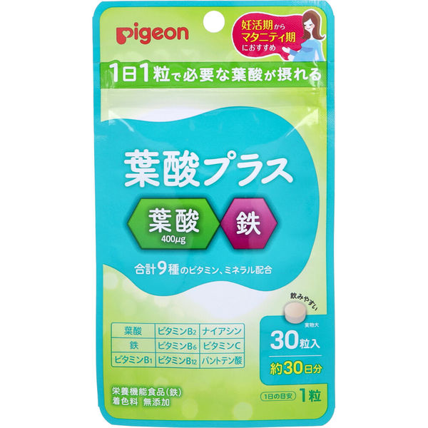 ピジョン 葉酸プラス 30粒 4902508060875 1袋(30粒入)×5セット