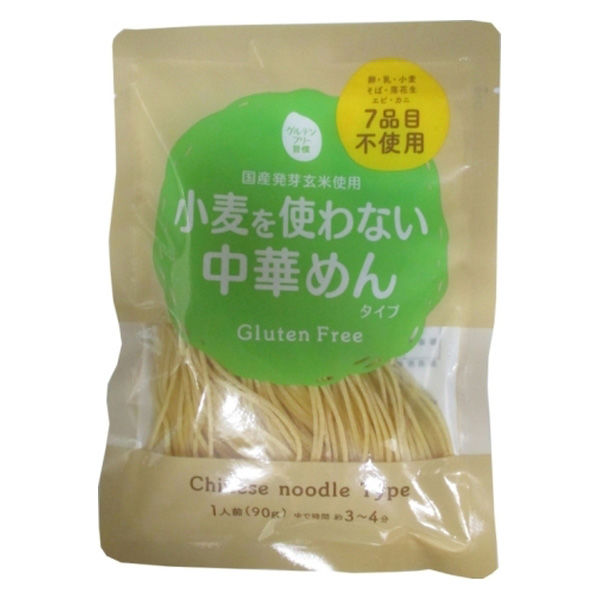 大潟村あきたこまち生産者協会 大潟村 グルテンフリー小麦を使わない中華麺 90g x12 4942220477025 1セット(12個)（直送品）