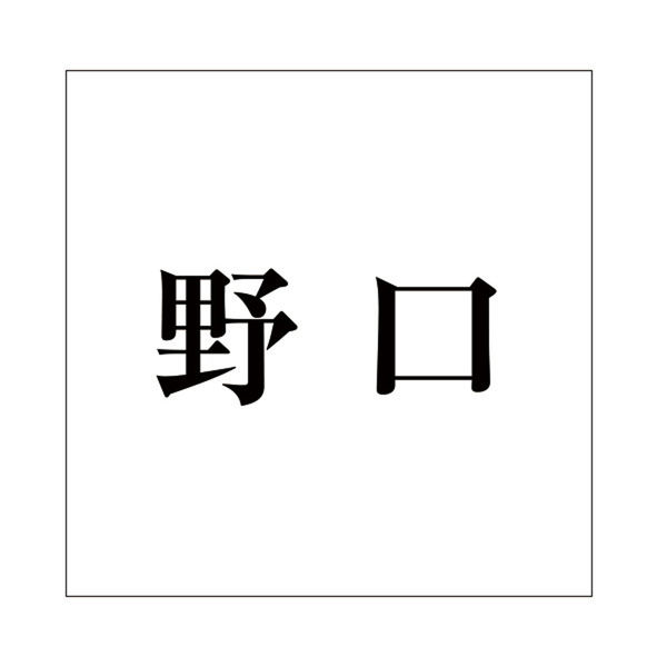 ハイロジック 表札用 切文字シール 「野口」 明朝体 文字色