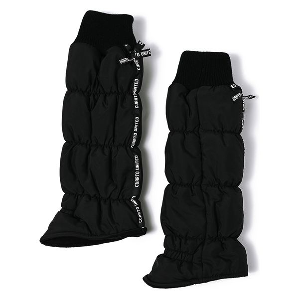 クアルトユナイテッド 後ろリボン中綿レッグウォーマー BLK F U8055 1