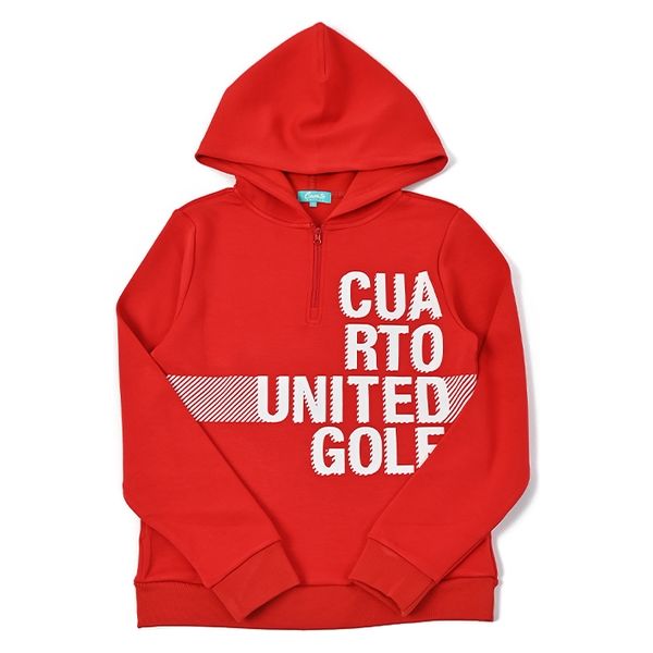 クアルトユナイテッド ロゴハーフジップパーカー　RED　M N5059 1点（直送品） 6,847円