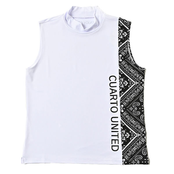 クアルトユナイテッド ペイズリー切替ノースリーブトップス　WHT　S N5069 1点（直送品） 5,442円