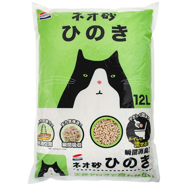 コーチョー ネオ砂 ひのき 12L 流せる 固まる 燃やせる 25616 1