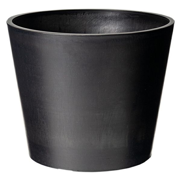 壺 平形 マービスタ ブラックポット シティPOT M 直径25×高さ20cm 穴なし