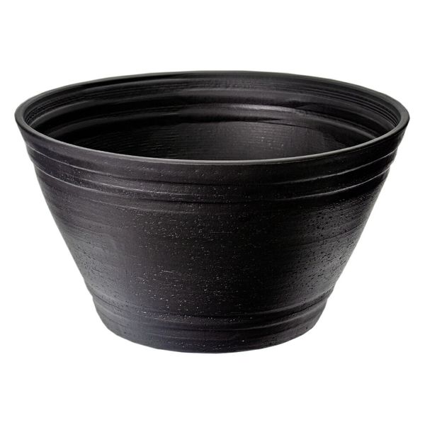 明和 セラアート　睡蓮鉢　３９号　黒　（外径３９０×高さ２１０ｍｍ） 275770 1個（直送品）