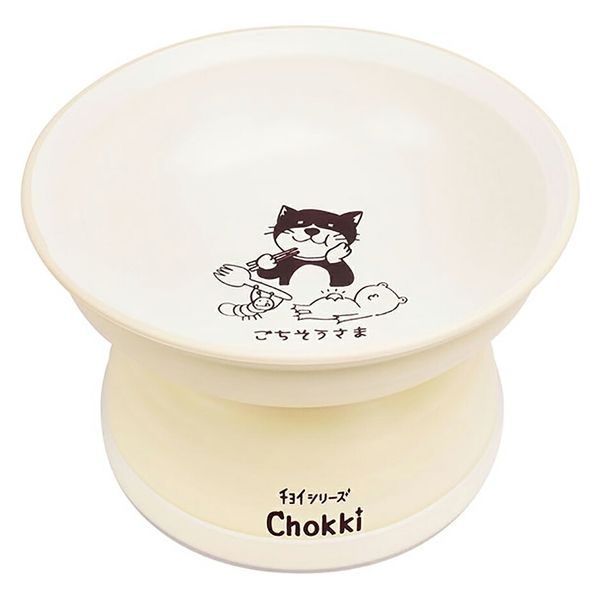 わんわん チョイあげの食器　Ｃｈｏｋｋｉ　猫用　ミルキーホワイト 281263 1個（直送品）