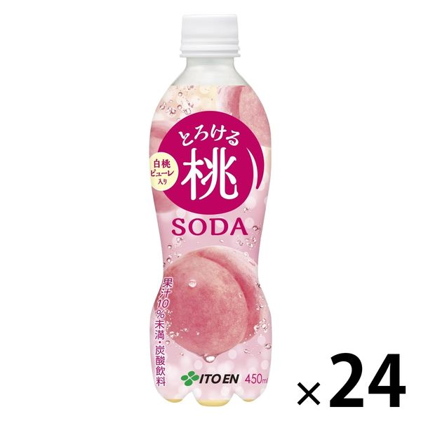 伊藤園 とろける桃ソーダ 450ml 1箱（24本入）