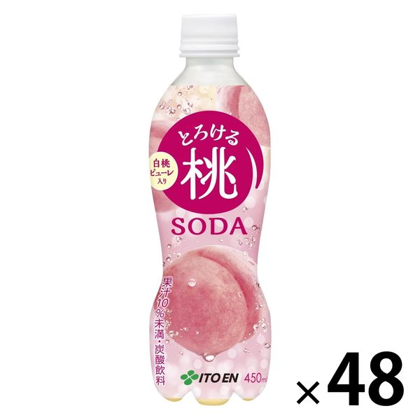 伊藤園 とろける桃ソーダ 450ml 1セット（48本）