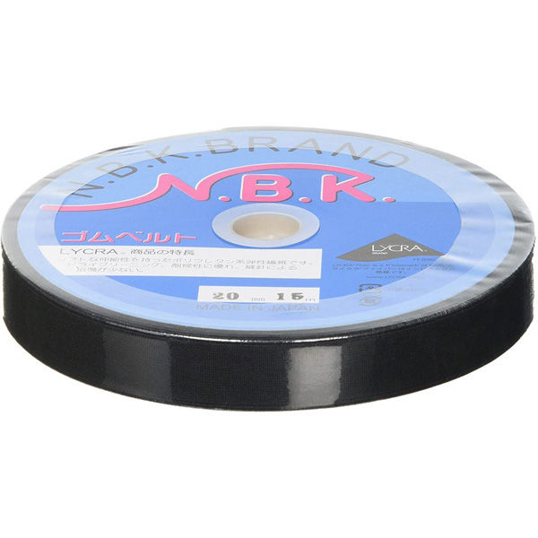 日本紐釦貿易(Nippon Chuko) NBK オリゴム 20mm×15m巻 黒 F10-ORI20-B　3巻セット（直送品）