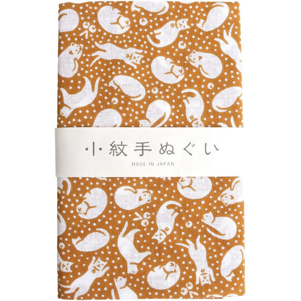 日本紐釦貿易(Nippon Chuko) NBK 小紋手ぬぐい 鈴ねこ 33×90cm 