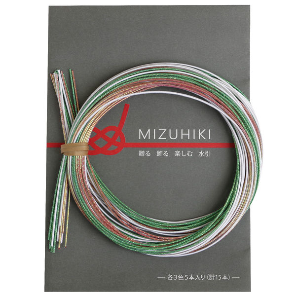Piece MIZUHIKI 水引アソートセット リーフレット付 3色各5本入 苺 PHC-100-7　3個セット（直送品）