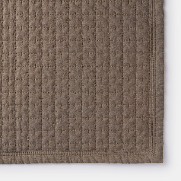 無印良品 洗いざらしの綿キルティングラグ 205×245cm ライトベージュ 