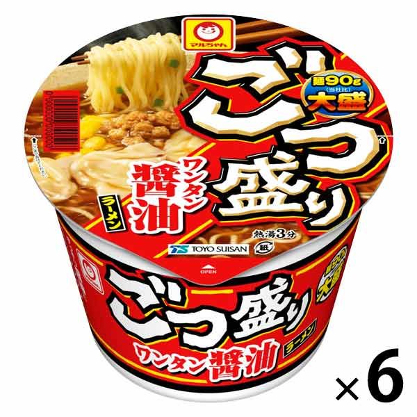 東洋水産 マルちゃん ごつ盛り ワンタン醤油ラーメン 1セット（6個） アスクル