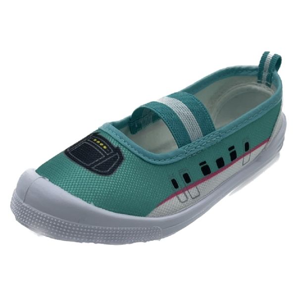 コマリヨー プラレールキッズ上履き 16235 はやぶさ GRN 18.0 1