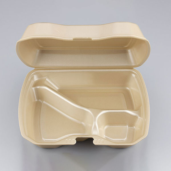 シーピー化成 弁当容器 PSP一体型容器 VK-613-4 キャメル 0300613041420 1袋(50枚)（直送品）