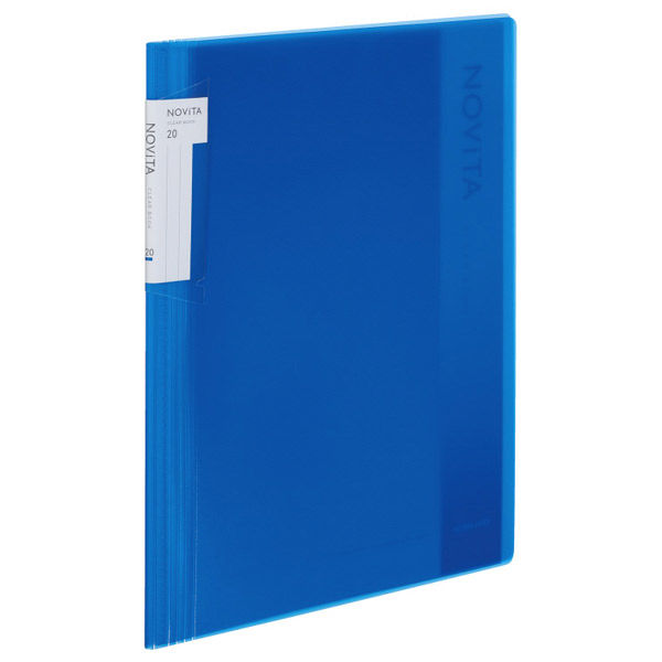 コクヨ クリヤーブック〈ノビータ〉（固定式）　B5タテ 20ポケット　青　ブルー ラ-NV21B 1冊