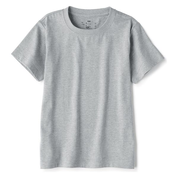 無印良品 クルーネック半袖Tシャツ キッズ 130 グレー 良品計画