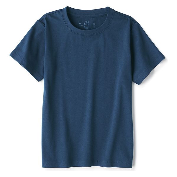 無印良品 クルーネック半袖Tシャツ キッズ 120 ネイビー 良品計画