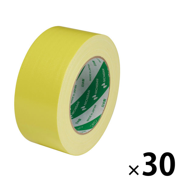 【ガムテープ】 カラー布粘着テープ No.102N 0.30mm厚 黄 幅50mm×長さ25m ニチバン 1箱（30巻入）